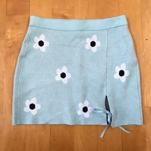 Pacsun Lottie Moss Blue Floral Skirt NWOT